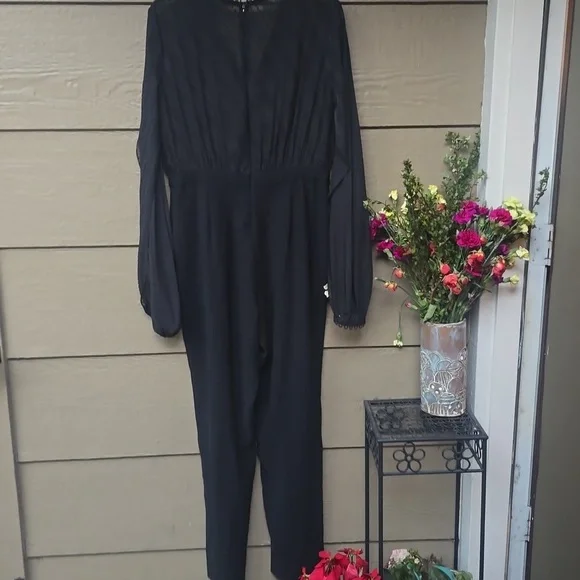 Three Floor Black Jumpsuit L 10 - Picture 15 of 16